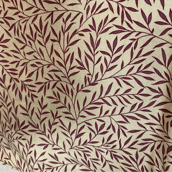 NWT Hines of Oxford Tapestry Lily Leaves Wine Pillow Cover England Loom-Woven - Picture 3 of 10